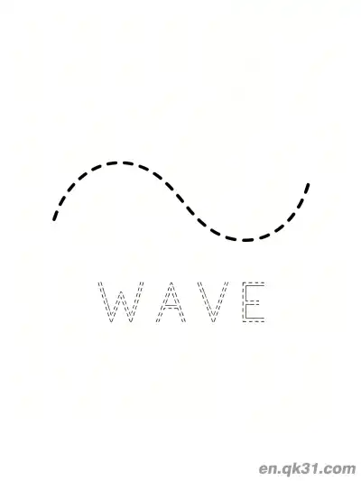 Free printable Wave Shape Coloring Page coloring page