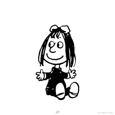 Free printable Girl with Bow Sitting Coloring Page coloring page