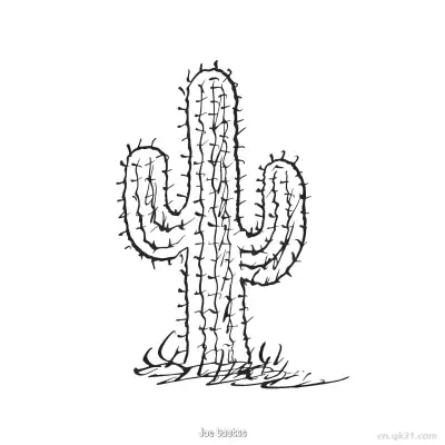 Free printable Joe Cactus Coloring Page coloring page