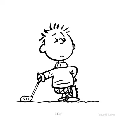 Free printable Linus Golf Pose Coloring Page coloring page