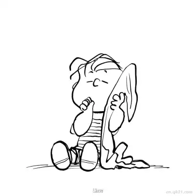 Free printable Linus with Blanket Coloring Page coloring page