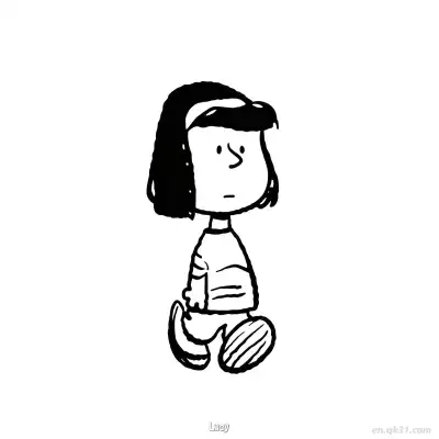 Free printable Lucy Sitting Calmly Coloring Page coloring page