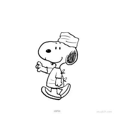 Free printable Nurse Snoopy Walking Coloring Page coloring page