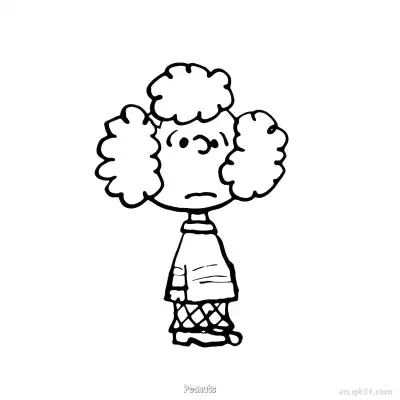 Free printable Peanuts Puffy Hair Girl Coloring Page coloring page