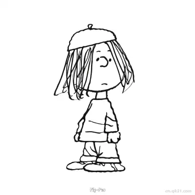 Free printable Pig-Pen Messy Style Coloring Page coloring page