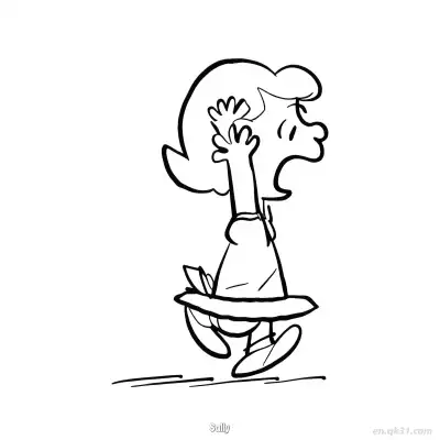 Free printable Sally Running Pose Coloring Page coloring page