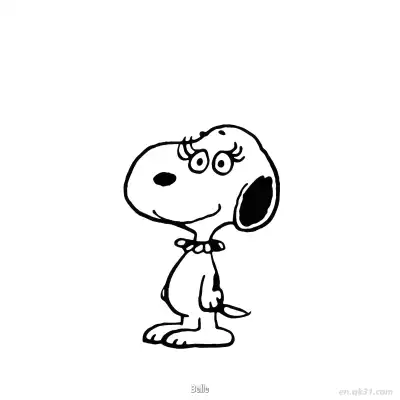 Free printable Snoopy Belle Sister Style Coloring Page coloring page