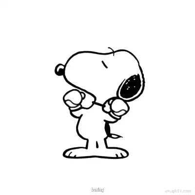 Free printable Snoopy Boxing Ready Coloring Page coloring page
