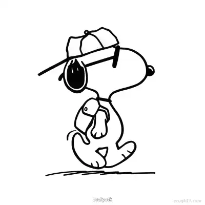 Free printable Snoopy Backpack Adventure Style Coloring Page coloring page