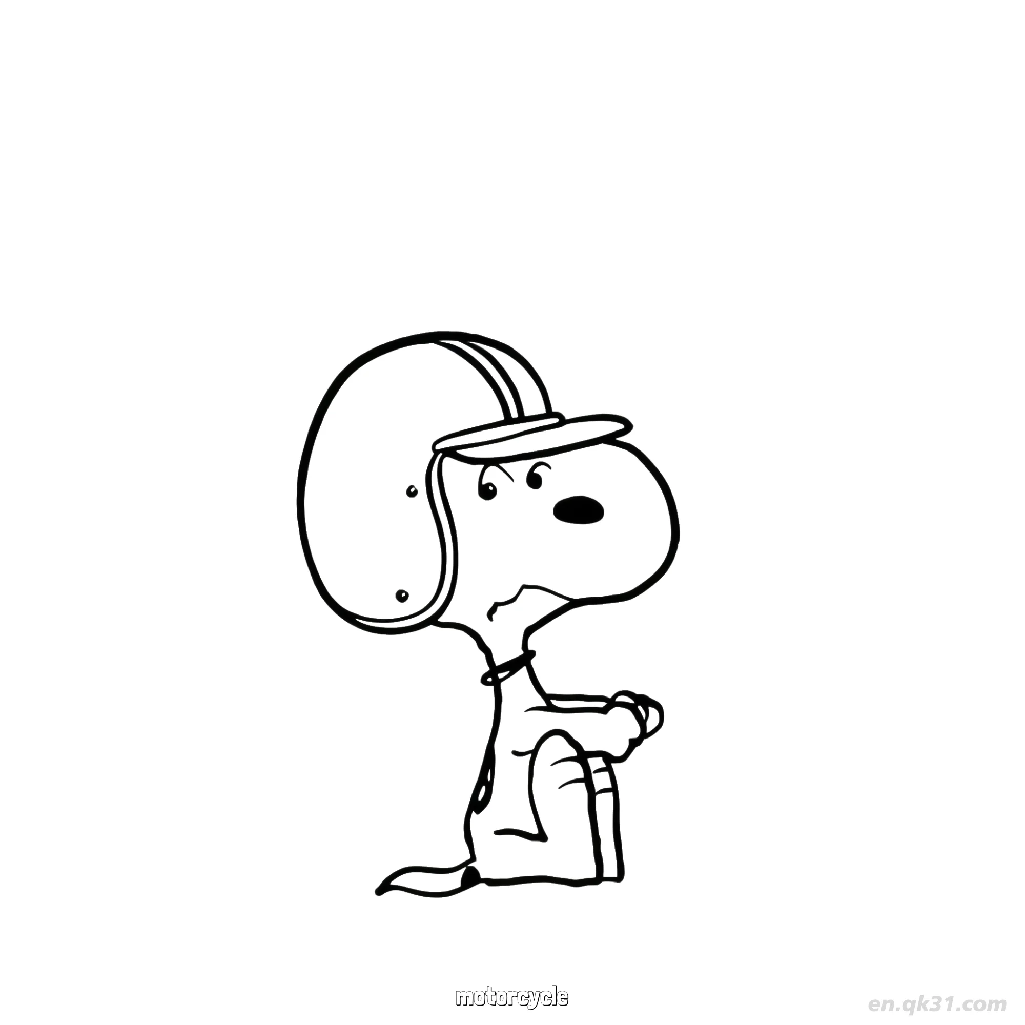 Snoopy Motorcycle Adventure Coloring Page – Free Printable Coloring Page for Kids and Adults