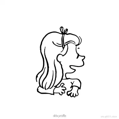 Free printable Snoopy Side Profile Girl Coloring Page coloring page