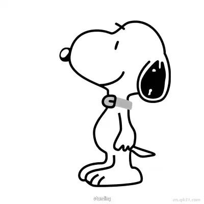 Free printable Snoopy Standing Pose Coloring Page coloring page