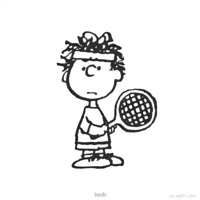 Free printable Snoopy Tennis Player Coloring Page coloring page