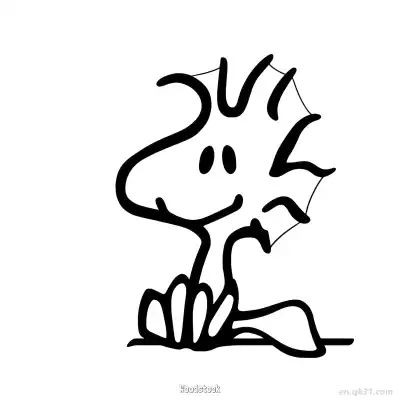Free printable Woodstock Sitting Classic Pose Coloring Page coloring page