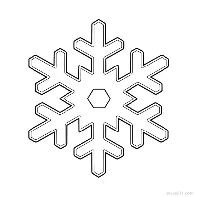 Free printable Angular Branch Snowflake Coloring Page coloring page
