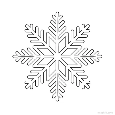Free printable Angular Snowflake Outline for Coloring coloring page