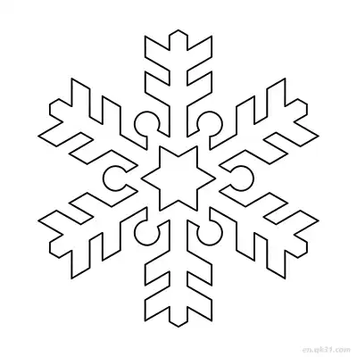 Free printable Arrow Star Snowflake Coloring Sheet coloring page