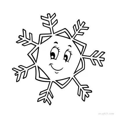 Free printable Balanced Symmetrical Snowflake Outline coloring page