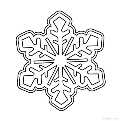Free printable Bold Edge Snowflake Coloring Page coloring page