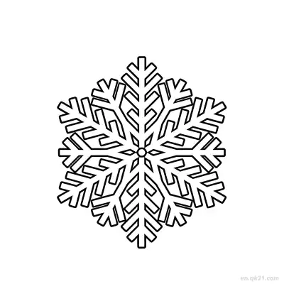 Free printable Branched Snowflake Coloring Page coloring page