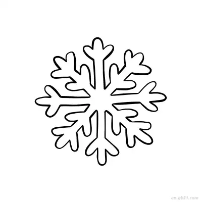 Free printable Cartoon Snowflake with Face Coloring Page coloring page