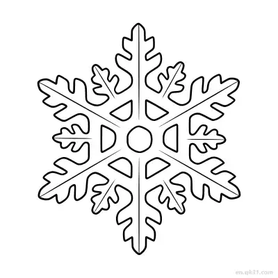 Free printable Central Circle Snowflake Coloring Page coloring page
