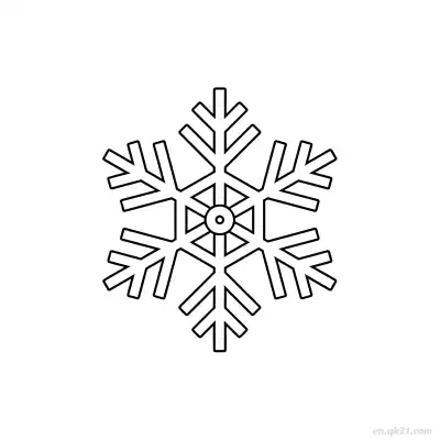 Free printable Circular Core Snowflake Coloring Design coloring page