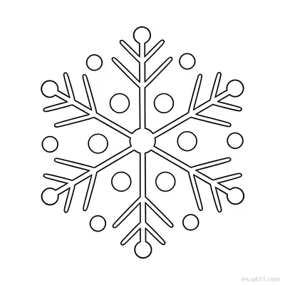 Free printable Circular Node Snowflake Coloring Page coloring page