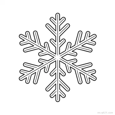 Free printable Crystal Style Snowflake Coloring Page coloring page