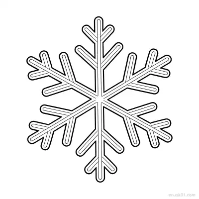 Free printable Geometric Snowflake Art Coloring Page coloring page