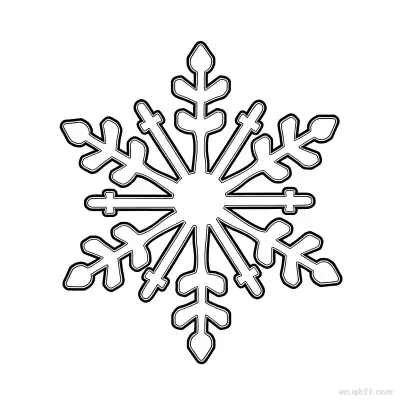 Free printable Geometric Snowflake Coloring Page coloring page
