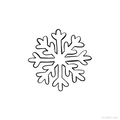 Free printable Geometric Snowflake Outline for Coloring coloring page