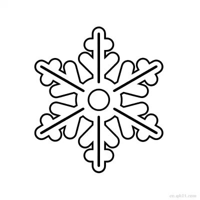Free printable Heart Shape Snowflake Coloring Page coloring page