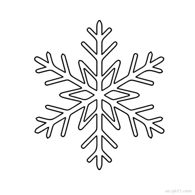 Free printable Hexagon Shaped Snowflake Coloring Page coloring page