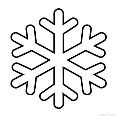 Free printable Hexagonal Snowflake Structure Coloring Page coloring page