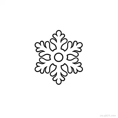 Free printable Leafy Snowflake Branches Coloring Design coloring page