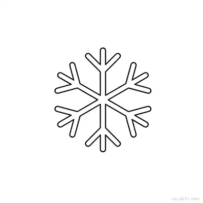 Free printable Minimalist Snowflake Coloring Page coloring page