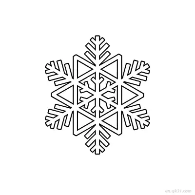 Free printable Star Center Snowflake Coloring Page coloring page
