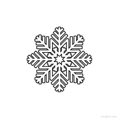 Free printable Symmetrical Snowflake Design Coloring Page coloring page