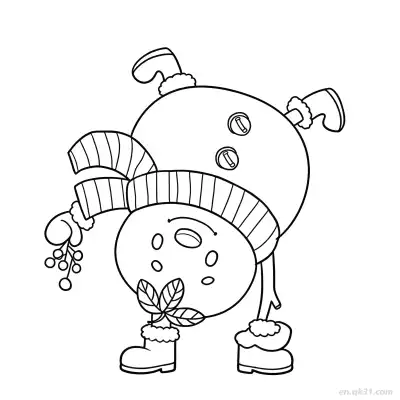 Free printable Handstand Snowman Coloring Page coloring page