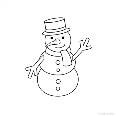 Free printable Traditional Snowman Coloring Page coloring page