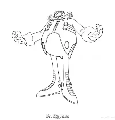 Free printable Dr. Eggman Coloring Page - Free Printable Sonic the Hedgehog Coloring Sheets coloring page