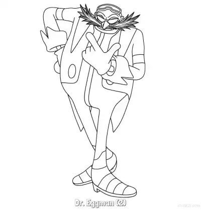 Free printable Dr. Eggman (2) Coloring Page - Free Printable Sonic the Hedgehog Coloring Sheets coloring page