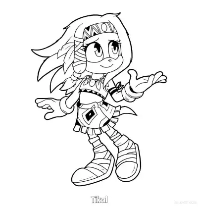 Free printable Tikal Coloring Page - Free Printable Sonic the Hedgehog Coloring Sheets coloring page
