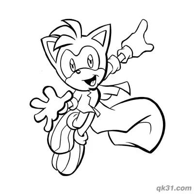 Free printable Ray the Flying Squirrel Flying with Scarf Coloring Page coloring page