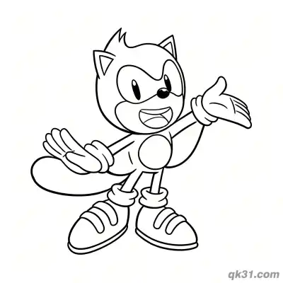 Free printable Ray the Flying Squirrel Hands Outstretched Smiling Coloring Page coloring page