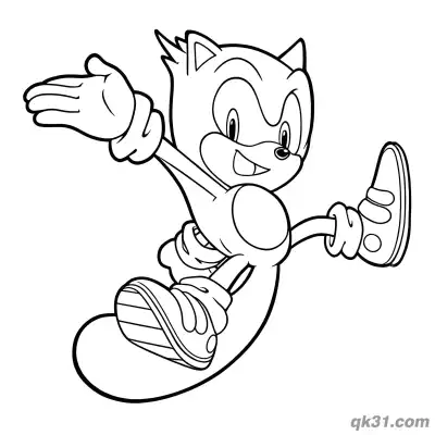 Free printable Ray the Flying Squirrel Jumping and Waving Coloring Page coloring page