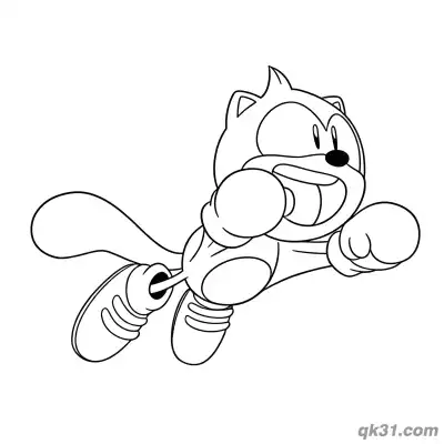 Free printable Ray the Flying Squirrel Punching Dash Coloring Page coloring page