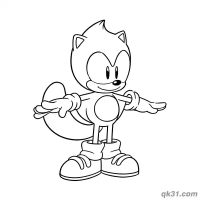 Free printable Ray the Flying Squirrel Shrug Pose Coloring Page coloring page
