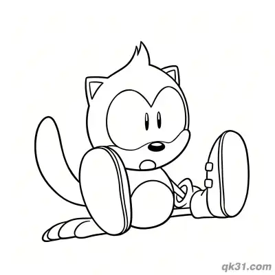 Free printable Ray the Flying Squirrel Sitting Cute Coloring Page coloring page